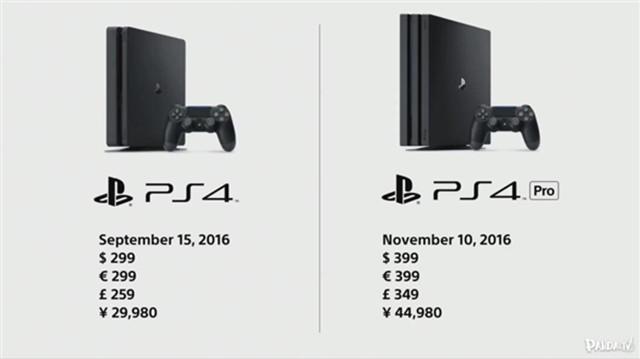索尼发布PS4 Pro新游戏主机：399美元 